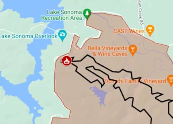 Point Fire map: Evacuations in Sonoma County wine country