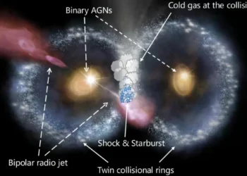 James Webb Telescope Spots Rare ‘Cosmic Owl’ Formed by Colliding Galaxies