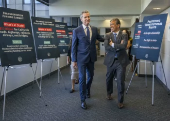 Newsom, Bonta tout California’s legal blitz against Trump