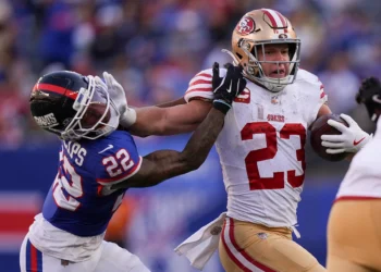 49ers’ Christian McCaffrey carries the load with help from Brian Robinson vs. Giants